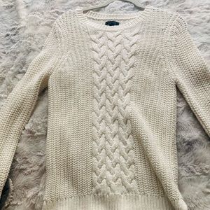 White Nautica sweater